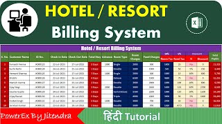 HotelResort Billing Calculation in Excel [upl. by Sarid]