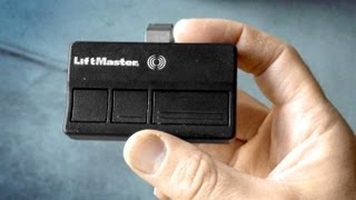 How to program a Garage Door Remote amp change battery LiftMaster Chamberlain [upl. by Marb]