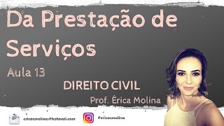 AULA 13  DA PRESTAÇÃO DE SERVIÇOS [upl. by Tsenre]