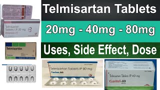 Telmisartan tablets 40 mg 20 mg 80 mg in Hindi  Pharmacology  uses side effect Dosage [upl. by Ariad]