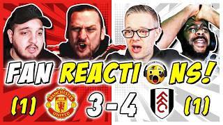 MAN UTD FANS FURIOUS 🤬 REACTION TO MAN UTD 3 11 4 FULHAM  FA CUP FAN REACTIONS [upl. by Otrebor]