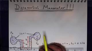 Differential Manometer Example [upl. by Noe]