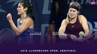 Julia Goerges vs Eugenie Bouchard  2018 Luxembourg Open Semifinal  WTA Highlights [upl. by Sorkin]