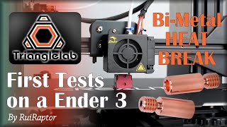 Trianglelab BIMETAL Heat Break  First Test Prints CREALITY ENDER 3 [upl. by Oidgime512]