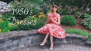 VINTAGE 1950s LOOKBOOK Part 1 Party Dresses [upl. by Eimmit]