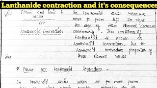 What is lanthanide contraction what are the consequences of lanthanide contraction [upl. by Ybrad533]