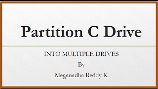 C Drive Partition Windows 10 to Multiple Drives Easy Steps [upl. by Acnairb]