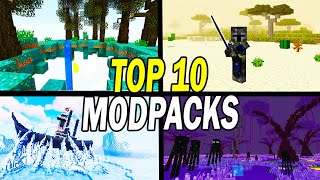 Top 10 Best Minecraft Modpacks To Play NOW [upl. by Aihcila]