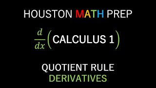 Quotient Rule Derivatives Calculus 1 [upl. by Naujid]