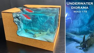 Plane crash Underwater Diorama scale 172 Flugzeugabsturz UnterwasserDiorama Anycubic PHOTON MONO X [upl. by Airotkiv159]