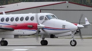 Beechcraft King Air 350 Turboprop Engine Startup and Takeoff [upl. by Mann987]