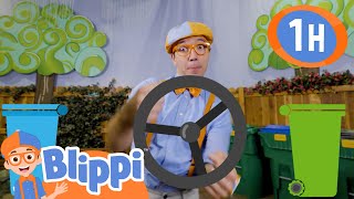 The Garbage Truck Song  Blippi  Kids Songs  Moonbug Kids [upl. by Nyladnek]