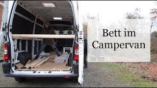 Folge 5  Bett im Camper bauen  Campervan Wohnmobil Selbstausbau [upl. by Lemyt]