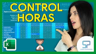 🕑 ➡ 🕥 Calcular HORAS TRABAJADAS en Excel ✅ Control de horas [upl. by Eelinnej]