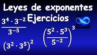 61 Ejercicios resueltos aplicando LEYES DE EXPONENTES [upl. by Ennair]