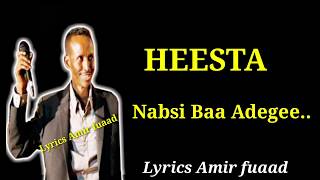 SHAYMIRE DACAR HEESTII NABSI BAA ADEEGEE LYRICS AMIR FUAAD [upl. by Andrews]