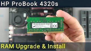 HP ProBook 4320s RAM Upgrade and Installation Guide [upl. by Oterol394]