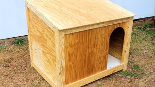 Simple Large Dog House Build DIY [upl. by Arlette503]