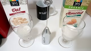 Oat Milk vs Almond Milk part 2 Frothing Test [upl. by Edmonda]