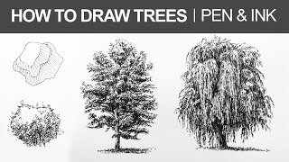 How to Draw Trees with Pen and Ink [upl. by Runstadler]