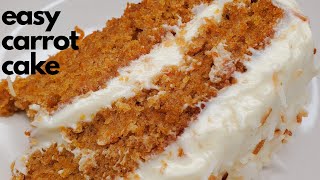 Easy Carrot Cake RecipeHOW TO MAKE MOIST CARROT CAKE  JERENES EATS [upl. by Gherardo942]