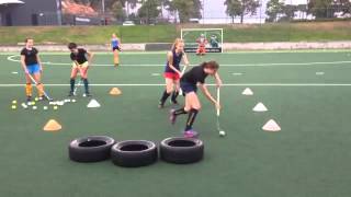 Field hockey drills to do at home and at the practice field for beginners [upl. by Atiz]