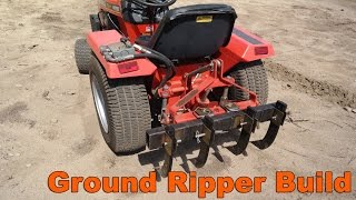 Garden Tractor Ground Ripper Cultivator Attachment Build [upl. by Adolf]