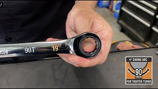 GEARWRENCH 90T Ratcheting Wrenches Product Detail [upl. by Locin]