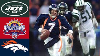 Jets vs Broncos 1998 AFC Championship [upl. by Otrebogir]