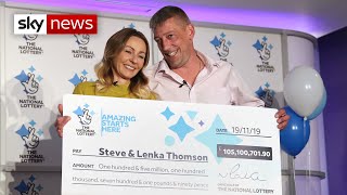 EuroMillions Builder with three kids wins £105m [upl. by Stedman]