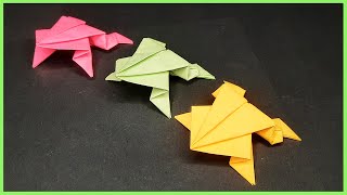 👍🏽Cómo hacer RANAS 🐸SALTARINAS de Origami FÁCIL✅ Ranas de papel 🐸 [upl. by Florida]