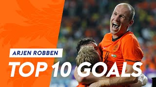 Arjen Robben  Top 10 goals in Oranje [upl. by Ahsonek]