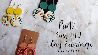 DIY Clay Earrings  Easy Clay Earrings  Part 2 [upl. by Ylnevaeh920]