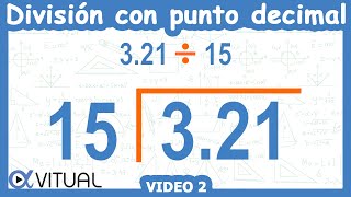 ➗ Cómo hacer una DIVISIÓN con PUNTO DECIMAL ADENTRO [upl. by Euphemia]