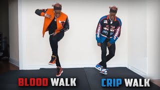 Crip Walk VS Blood Walk Tutorial [upl. by Monty]