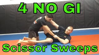 Four Ways to No Gi Scissor Sweep [upl. by Illah]