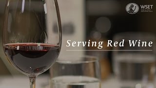 WSET Wine Service Series  Serving Red Wine [upl. by Geiss896]