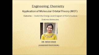 Application of MOT to Homonuclear Diatomic Molecules Part 2 By Dr Nisha Singh [upl. by Hazen43]