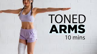 10 Mins Toned Arms Workout  No Equipment [upl. by Arok]