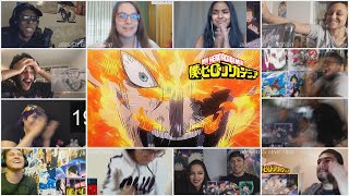 On Fire 10 Reactors Endeavors epic standing MHA S4 Ep 25 Finale Reactions Mashup [upl. by Bum115]