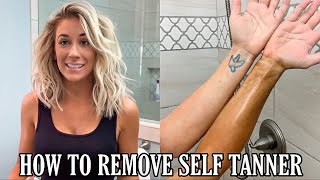 HOW TO REMOVE SELF TANNER  LAURA BEVERLIN [upl. by Edin]