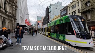 CITY TRAMS OF MELBOURNE AUSTRALIA [upl. by Gulick696]