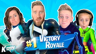 UNBELIEVABLE Family Plays FORTNITE for the 1st Time Together  KCITY GAMING [upl. by Lourdes]