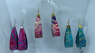 How to make Fabric Earrings [upl. by Starr388]