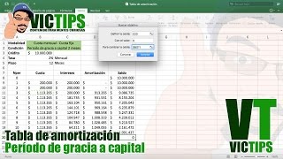 Tabla de Amortización con Período de Gracia a Capital  Aprende a Usar BUSCAR OBJETIVO en Excel [upl. by Aikyn]