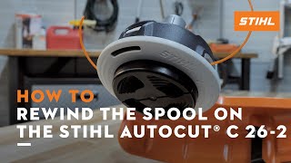 How to Rewind the Spool on the STIHL AutoCut® C 262  STIHL Tutorial [upl. by Elwyn]