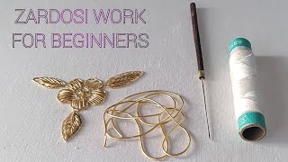 Zardosi work for beginnersEasy tips andtricks [upl. by Solegnave]