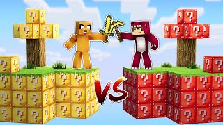 ISLA de LUCKY BLOCKS de MIKECRACK vs ISLA de LUCKY BLOCKS de RAPTOR Y FRAN 😱❓ MINECRAFT MODS [upl. by Benedicto]