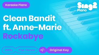 Clean Bandit AnneMarie  Rockabye Karaoke Piano [upl. by Gisella]