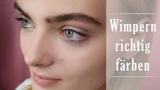 How to Wimpern richtig färben mit andmetics professional [upl. by Ardnauqal]